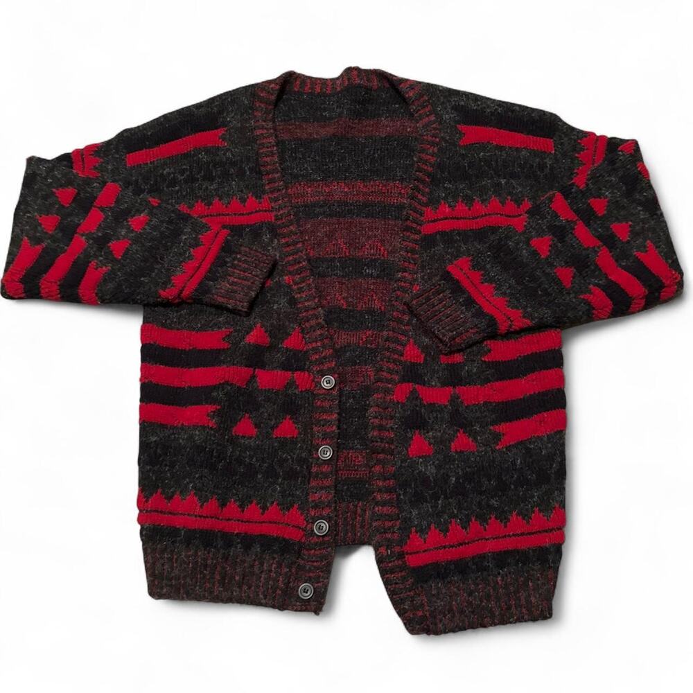 Retro striped cardigan sweater in